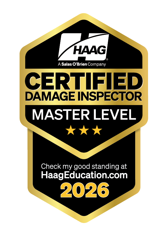 HAAG Certified Damage Inspector Master Level badge