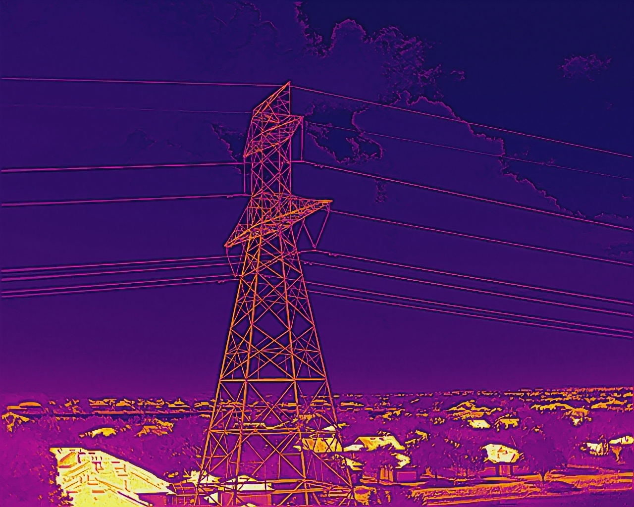 Powerline tower radiometric thermal inspection