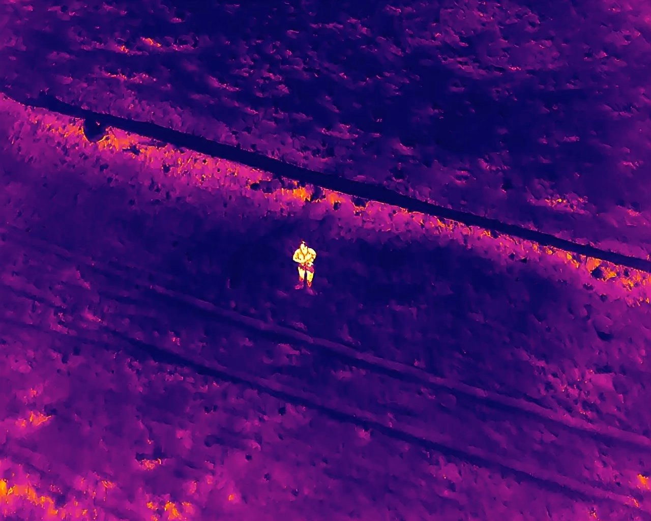 Search and rescue thermal IR heat signature detection