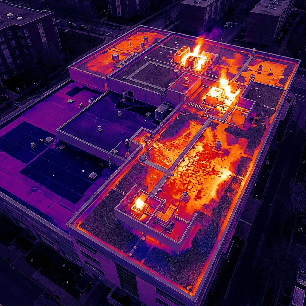 sUAS drone thermal scanner view